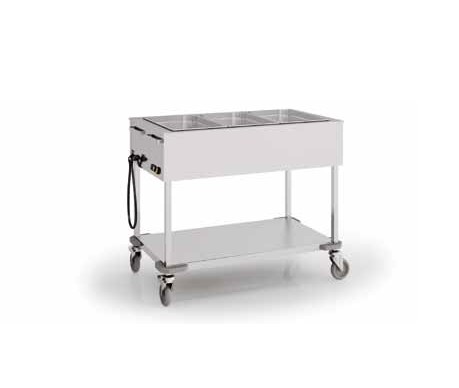 CARRO BAÑO MARIA HUMEDO 2 GN1/1 POTENCIA 1000W ERA